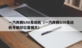 一汽奔腾b50发动机（一汽奔腾B50发动机号钢印位置图片）