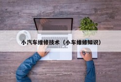 小汽车维修技术（小车维修知识）