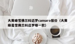 大黄蜂雪佛兰科迈罗camaro报价（大黄蜂是雪佛兰科迈罗哪一款）