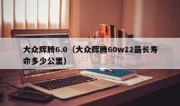 大众辉腾6.0（大众辉腾60w12最长寿命多少公里）