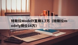 特斯拉ModelY直降1.7万（特斯拉modely降价16万）