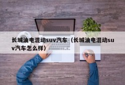 长城油电混动suv汽车（长城油电混动suv汽车怎么样）