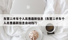 东营二手车个人出售最新信息（东营二手车个人出售最新信息自动挡?）