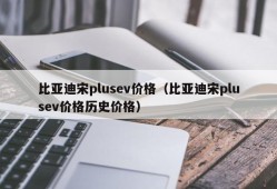 比亚迪宋plusev价格（比亚迪宋plusev价格历史价格）