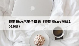 特斯拉sv汽车价格表（特斯拉suv报价2019款）