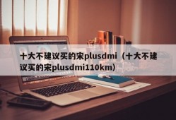 十大不建议买的宋plusdmi（十大不建议买的宋plusdmi110km）