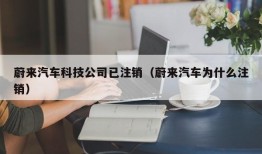 蔚来汽车科技公司已注销（蔚来汽车为什么注销）