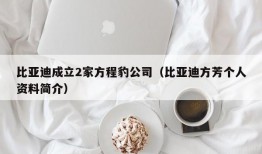 比亚迪成立2家方程豹公司（比亚迪方芳个人资料简介）