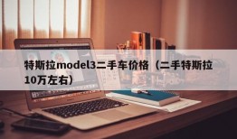 特斯拉model3二手车价格（二手特斯拉10万左右）