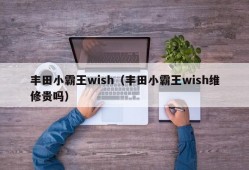 丰田小霸王wish（丰田小霸王wish维修贵吗）