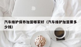 汽车维护保养加盟哪家好（汽车维护加盟要多少钱）