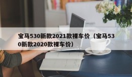 宝马530新款2021款裸车价（宝马530新款2020款裸车价）