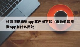 梅赛德斯奔驰app客户端下载（奔驰梅赛德斯app有什么用处）