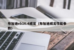 布加迪eb16.4威龙（布加迪威龙性能参数）