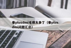 秦plusdmi毛病太多了（秦plus dmi问题汇总）