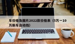 车价格及图片2022款价格表（5万一10万新车自动挡）