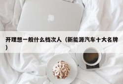 开理想一般什么档次人（新能源汽车十大名牌）