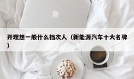 开理想一般什么档次人（新能源汽车十大名牌）