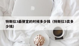 特斯拉3最便宜的时候多少钱（特斯拉3卖多少钱）