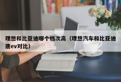 理想和比亚迪哪个档次高（理想汽车和比亚迪唐ev对比）