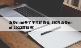 五菱mini开了半年的感受（宏光五菱mini 2023款价格）