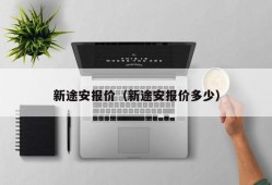 新途安报价（新途安报价多少）