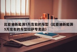 比亚迪新能源5万左右的车型（比亚迪新能源5万左右的车型拉萨专卖店）