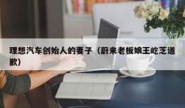 理想汽车创始人的妻子（蔚来老板娘王屹芝道歉）