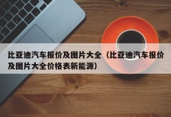 比亚迪汽车报价及图片大全（比亚迪汽车报价及图片大全价格表新能源）