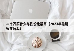 二十万买什么车性价比最高（2023年最建议买的车）