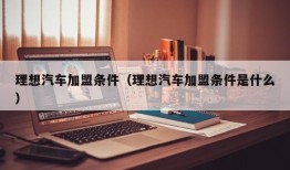 理想汽车加盟条件（理想汽车加盟条件是什么）