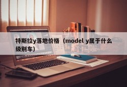 特斯拉y落地价格（model y属于什么级别车）