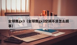 全球鹰gx3（全球鹰gx3空调不凉怎么回事）