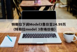 特斯拉下调Model3售价至24.99万（特斯拉model 3市场价格）