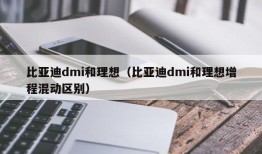 比亚迪dmi和理想（比亚迪dmi和理想增程混动区别）