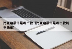 比亚迪最牛是哪一款（比亚迪最牛是哪一款纯电动车）