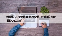 特斯拉SUV价格及图片价格（特斯拉suv报价2019款）