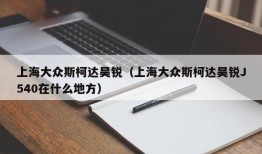 上海大众斯柯达昊锐（上海大众斯柯达昊锐J540在什么地方）