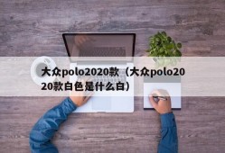 大众polo2020款（大众polo2020款白色是什么白）