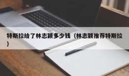 特斯拉给了林志颖多少钱（林志颖推荐特斯拉）