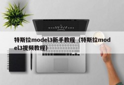 特斯拉model3新手教程（特斯拉model3视频教程）