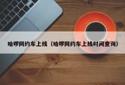 哈啰网约车上线（哈啰网约车上线时间查询）