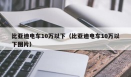 比亚迪电车10万以下（比亚迪电车10万以下图片）