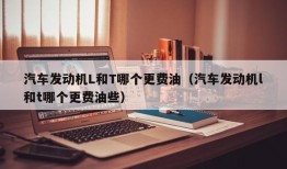 汽车发动机L和T哪个更费油（汽车发动机l和t哪个更费油些）