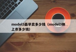 model3最早卖多少钱（model3刚上市多少钱）