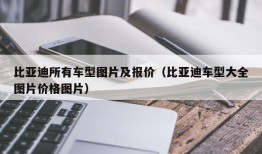 比亚迪所有车型图片及报价（比亚迪车型大全图片价格图片）