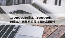 1000000亿的豪车（1000000亿的豪车兰博基尼玛莎拉蒂跑车图片）