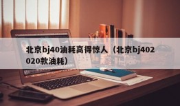 北京bj40油耗高得惊人（北京bj402020款油耗）