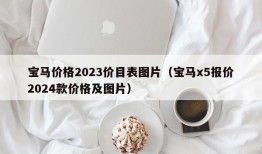 宝马价格2023价目表图片（宝马x5报价2024款价格及图片）