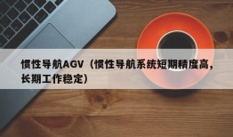 惯性导航AGV（惯性导航系统短期精度高,长期工作稳定）